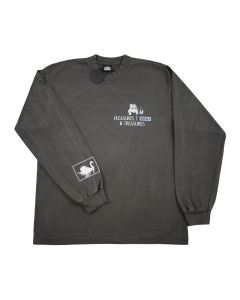 Long Sleeve Pleasures & Treasures T-Shirt  (Washed Black)